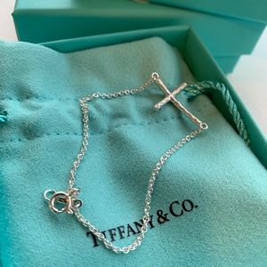 Tiffany Hammered Cross Bracelet 